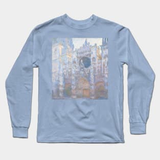Rouen Cathedral: The Portal (Sunlight) Monet Painting Design Long Sleeve T-Shirt